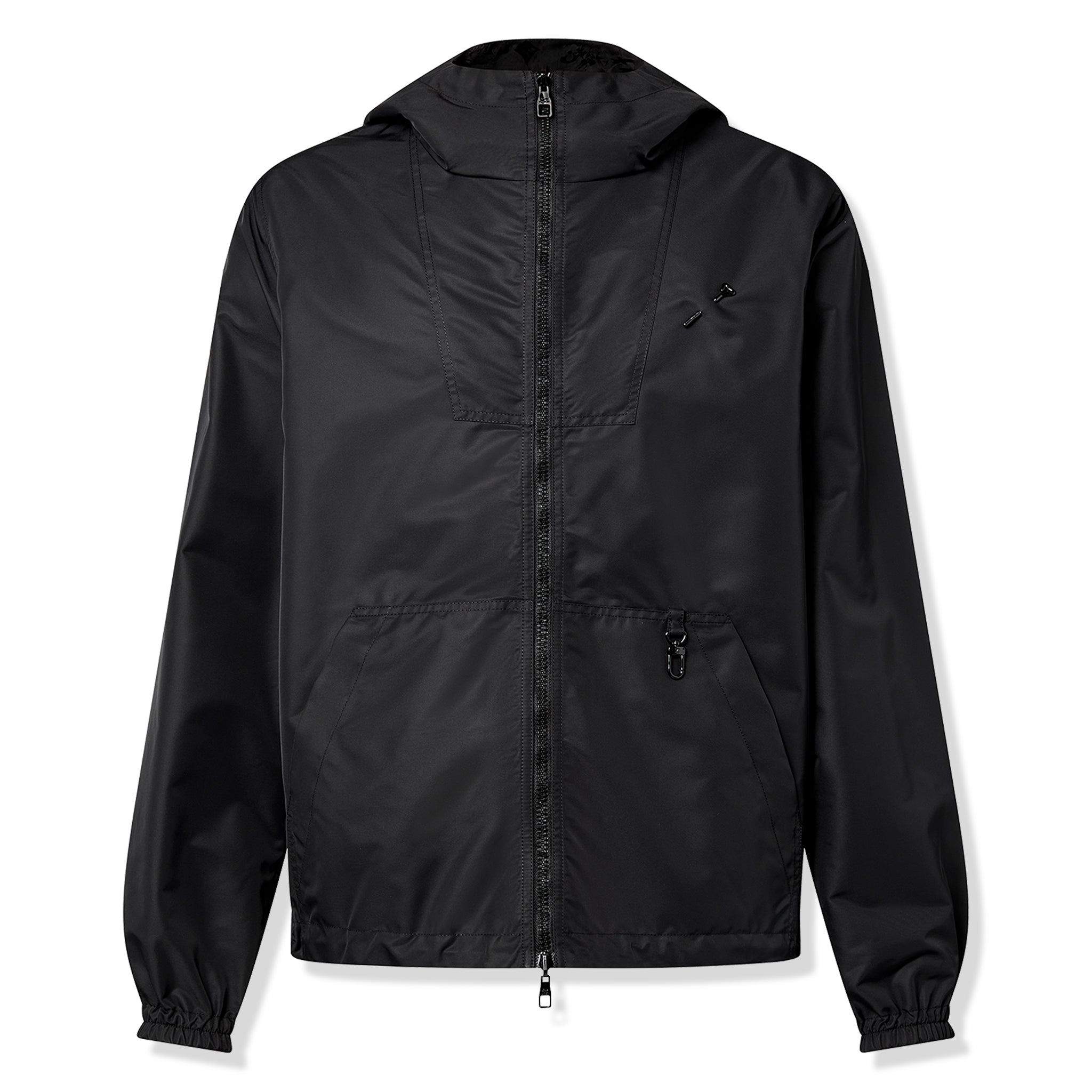 Front view of Louis Vuitton LV Monogram Reversible Black Windbreaker NVPROD4630012V